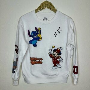 Disney 100 Music Magic Character Patch Pullover M